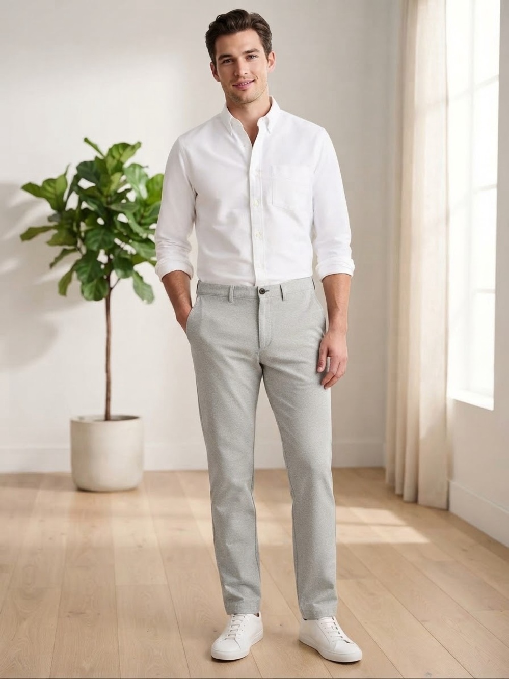J. Crew Men's Light Gree Slim Dress Pants